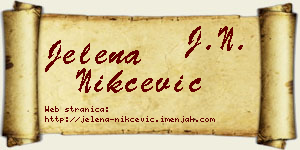 Jelena Nikčević vizit kartica
